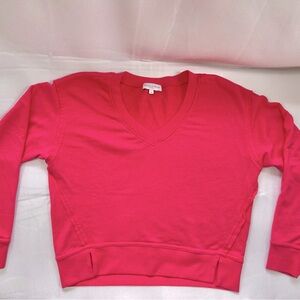 Pink v-neck sweatshirt